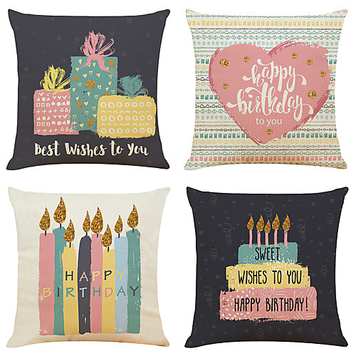 

Double Side Cushion Cover 4PC Soft Decorative Square Throw Pillow Cover Cushion Case Pillowcase for Sofa Bedroom Superior Quality Machine Washable