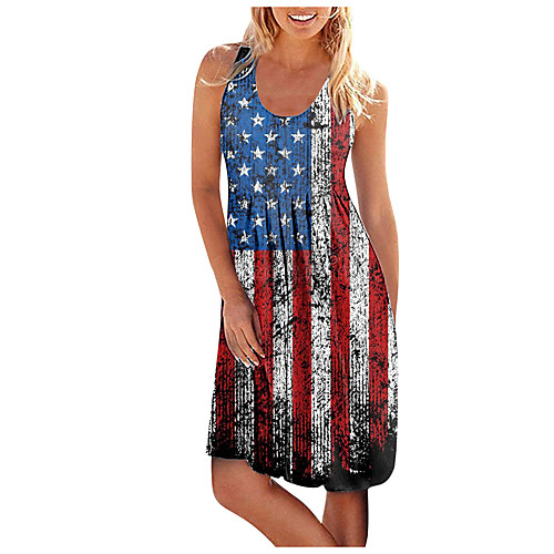 

Women's Strap Dress Knee Length Dress sunflower Left twill Blue Yellow White Black Rose Sleeveless Pattern Summer Casual / Daily 2021 S M L XL 2XL
