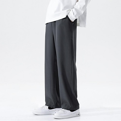 

Men's Simple Chino Breathable Casual Daily Chinos Sweatpants Pants Solid Color Full Length Black Green Light gray Dark Gray
