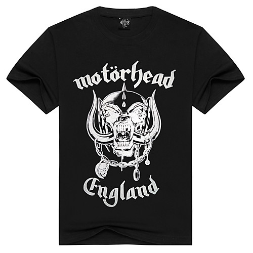 

Men's Unisex Tee T shirt Hot Stamping Graphic Prints Skull Letter Plus Size Print Short Sleeve Casual Tops Cotton Basic Fashion Designer Big and Tall Black