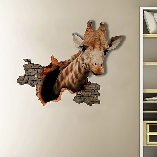 

3D Cute Giraffe Cartoon Home Children's Room Background Decoration Can Be Removed Stickers