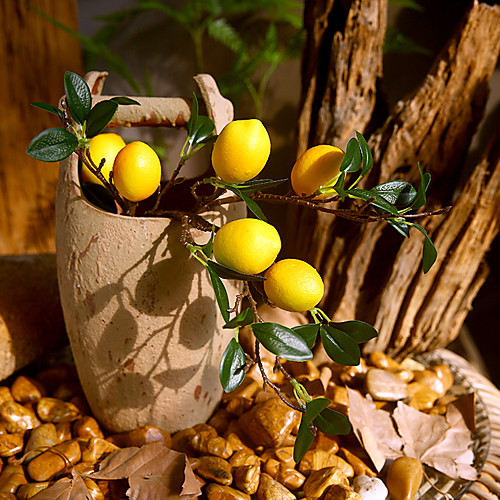 

Artificial Flower Plastic Modern Tabletop Flower Lemon 53cm
