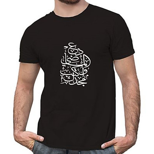 

Men's Unisex Tee T shirt Hot Stamping Graphic Prints Portrait Plus Size Print Short Sleeve Casual Tops Cotton Basic Fashion Designer Big and Tall Black