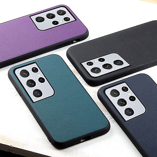 

Genuine Leather Phone Case For Samsung Galaxy S21 Plus S21 Ultra S20 Ultra S20 FE A52 A72 A51 A71 Skin Soft Protective Shockproof Back Cover For Samsung Galaxy Note 20 Ultra Galaxy Z Fold