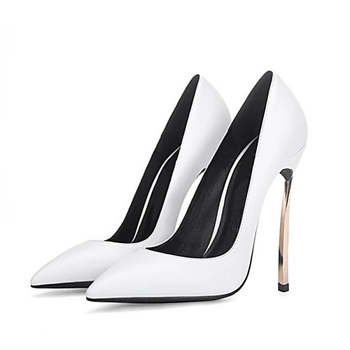 

Women's Heels Stiletto Heel Pointed Toe Patent Leather Solid Colored White