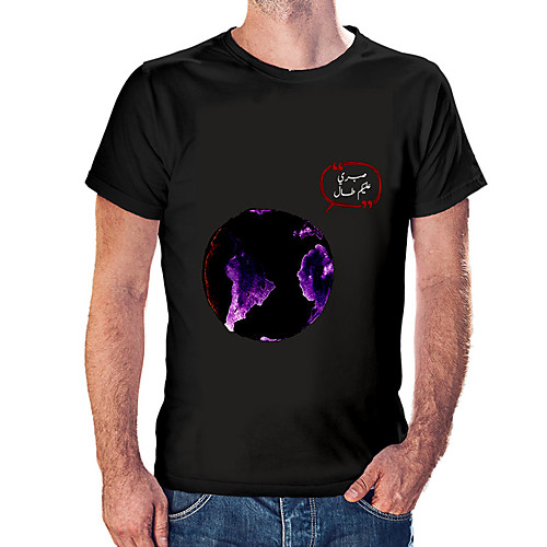 

Men's Unisex Tee T shirt Hot Stamping Map Graphic Prints Plus Size Print Short Sleeve Casual Tops Cotton Basic Fashion Designer Big and Tall White Black Wine