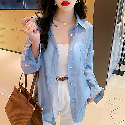 

Women's Coat Daily Wear Summer Regular Coat Regular Fit Casual / Daily Jacket Solid Color Others Blue Yellow / Cotton
