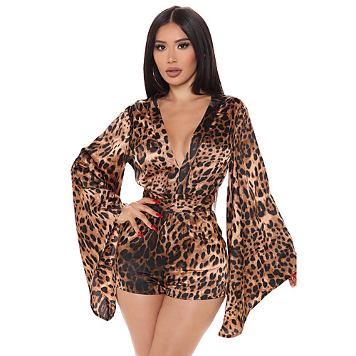 

Women's Casual 2021 Leopard Jumpsuit Dot / Cotton