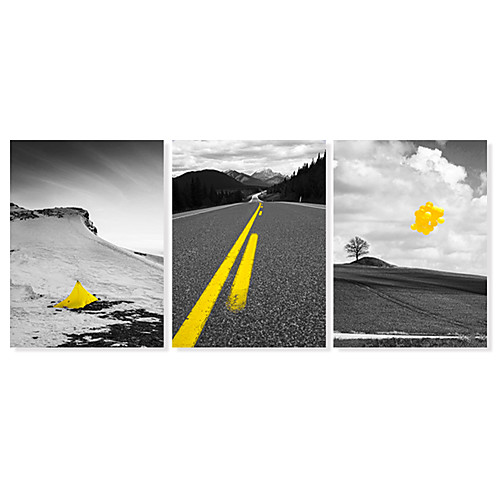 

3 Panels Wall Art Canvas Prints Painting Artwork Picture Landscape Black White Romantic Home Decoration Décor Stretched Frame Ready to Hang