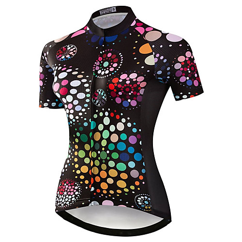 

21Grams Women's Short Sleeve Cycling Jersey Summer Spandex Polyester Black Bike Jersey Top Mountain Bike MTB Road Bike Cycling Quick Dry Moisture Wicking Breathable Sports Clothing Apparel / Stretchy