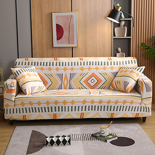 

Bossy Wind Sofa Cover 1-Piece Couch Cover Fit for 1-4 Seater L-shape Couch Soft Stretch Slipcover Spandex Jacquard Fabric Easy to Install(1 Free Cushion Cover)