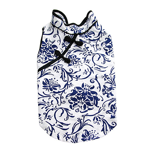 

Dog Cat Dress Elegant Adorable Cute Dailywear Casual / Daily Dog Clothes Puppy Clothes Dog Outfits Breathable Blue Costume for Girl and Boy Dog Cotton S M L XL XXL