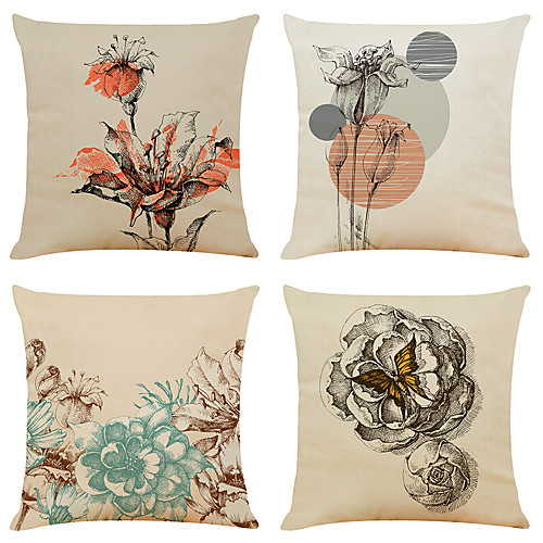 

Double Side Cushion Cover 4PC Soft Decorative Square Throw Pillow Cover Cushion Case Pillowcase for Sofa Bedroom Superior Quality Machine Washable