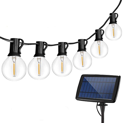 

Outdoor Solar String Light Outdoor 32ft 25 Sockets G40 Bulbs Hanging Solar Lights Patio String Lights Commercial Grade Waterproof for Patio Yard Gazebo Porch Cafe Bistro Outdoors Garden Light