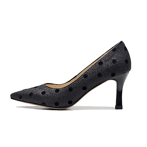 

Women's Heels Stiletto Heel Pointed Toe PU Black Gold Silver