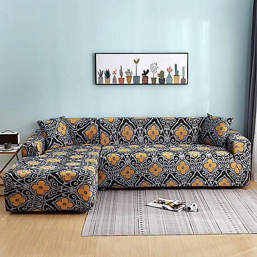 

Sofa Cover Couch Cover Dustproof Print Soft Stretch Sofa Slipcover Super Strechable Cover Fit for Armchair/Loveseat/Three Seater/Four Seater/L shaped sofa With One Free Boster Case