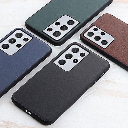 

Phone Case For Samsung Galaxy Back Cover S10 A10 A50 A40 A70 Galaxy A2 Core S10e Samsung Galaxy A60 Galaxy A11 Galaxy A21 Shockproof Dustproof Solid Colored Genuine Leather