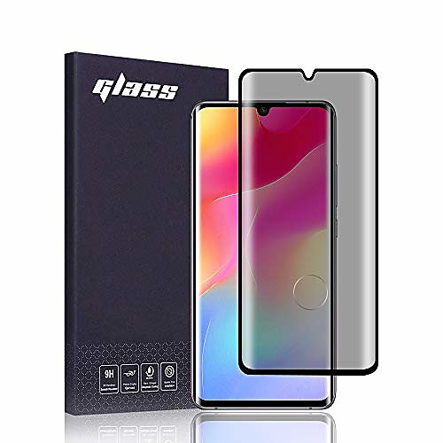 

fiimoo privacy tempered glass protective film compatible with xiaomi mi note 10 lite, [3d full cover] [case friendly], privacy tempered glass anti-spy screen protector for xiaomi mi note 10 lite