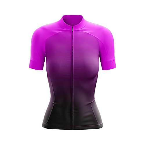 

21Grams Women's Short Sleeve Cycling Jersey Summer Spandex Polyester Purple Yellow Red Gradient Bike Jersey Top Mountain Bike MTB Road Bike Cycling Quick Dry Moisture Wicking Breathable Sports
