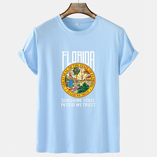 

Men's Unisex Tee T shirt Hot Stamping Scenery Graphic Prints Letter Short Sleeve Casual Tops 100% Cotton Basic Fashion Designer Comfortable Blue Yellow Blushing Pink