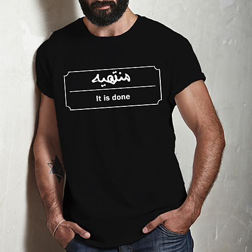 

Men's Unisex Tee T shirt Hot Stamping Graphic Prints Card Letter Plus Size Print Short Sleeve Casual Tops Cotton Basic Designer Big and Tall Black