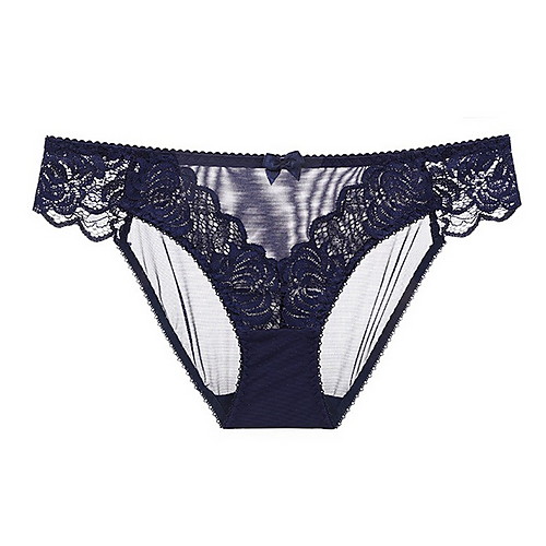 

Women's Bow Brief Micro-elastic Low Waist Blue S