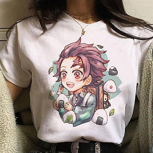 

Inspired by Demon Slayer Cosplay Anime Cartoon Polyester / Cotton Blend Print Harajuku Graphic Kawaii T-shirt For Women's / Men's