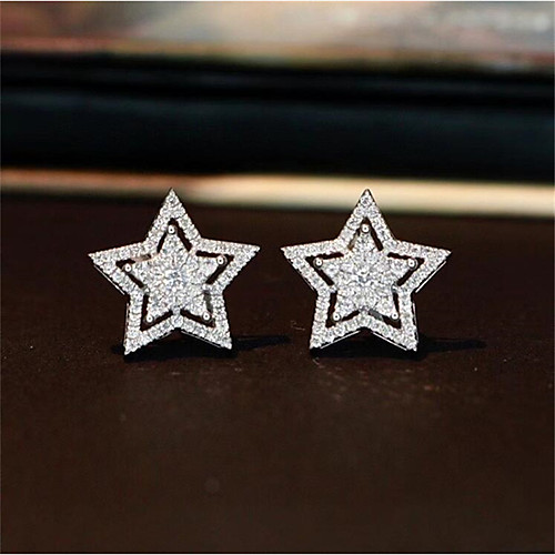

Women's Cubic Zirconia Earrings Geometrical Star Stylish Earrings Jewelry White For Anniversary Birthday Date Festival 1 Pair