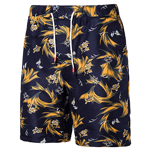 

Men's Casual Casual Holiday Shorts Pants Graphic Knee Length Navy Blue