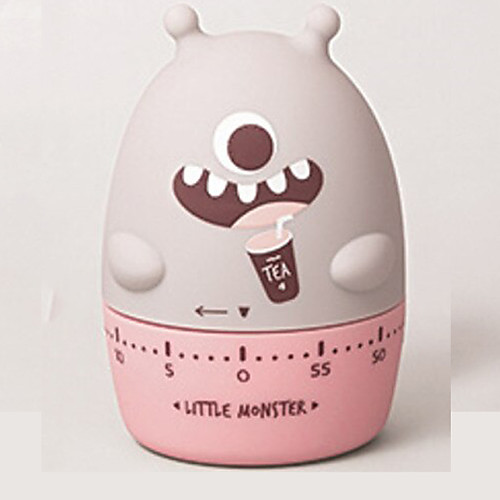

Cute Monster Shape Stopwatch Timer Within 60 Minutes Machanical Alarm Reminder Clock For Work Game Sport Baking Kitchen Tools Home Decor