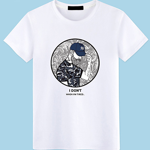 

Men's Unisex Tee T shirt Hot Stamping Graphic Prints Human Plus Size Short Sleeve Casual Tops 100% Cotton Basic Vintage Designer Big and Tall White Black Red