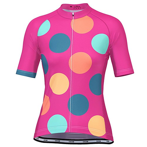

21Grams Women's Short Sleeve Cycling Jersey Summer Spandex Polyester Rose Red Bike Jersey Top Mountain Bike MTB Road Bike Cycling Quick Dry Moisture Wicking Breathable Sports Clothing Apparel