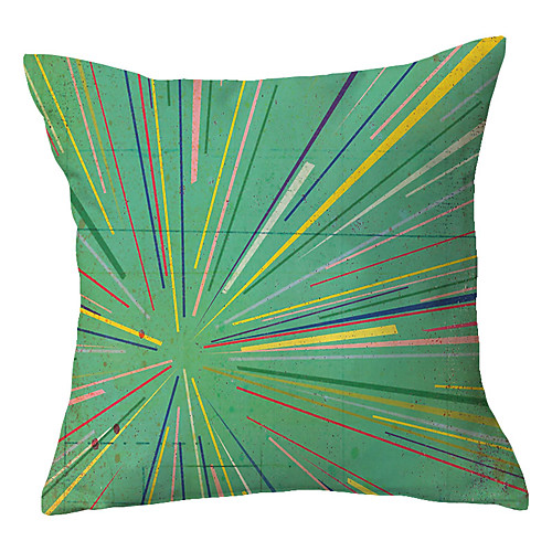 

Double Side Cushion Cover 1PC Soft Decorative Square Throw Pillow Cover Cushion Case Pillowcase for Sofa Bedroom Superior Quality Machine Washable Radial Lines on Green Background