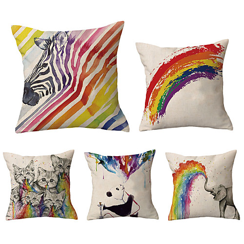 

Double Side Cushion Cover 5PC Soft Decorative Square Throw Pillow Cover Cushion Case Pillowcase for Sofa Bedroom Livingroom Outdoor Superior Quality Machine Washable Outdoor Cushion for Sofa Couch Bed Chair