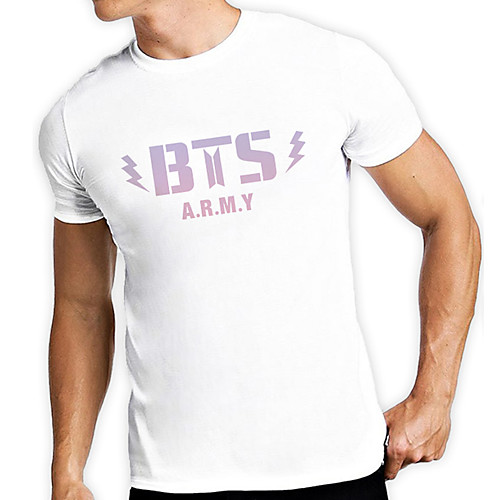 

Men's Unisex Tee T shirt Hot Stamping Graphic Prints Letter Plus Size Print Short Sleeve Casual Tops Cotton Basic Designer Big and Tall White
