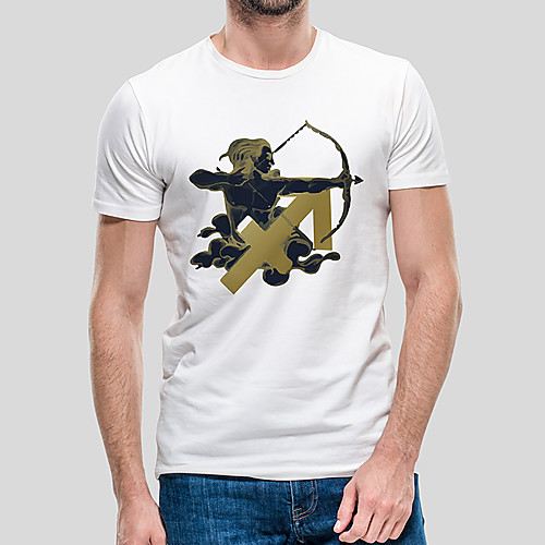 

Men's Unisex Tee T shirt Hot Stamping Graphic Prints Human Plus Size Print Short Sleeve Casual Tops Cotton Basic Fashion Designer Big and Tall White