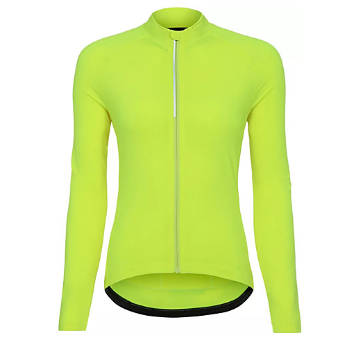 

21Grams Women's Long Sleeve Cycling Jersey Spandex Polyester Green Solid Color Bike Jersey Top Mountain Bike MTB Road Bike Cycling Quick Dry Moisture Wicking Breathable Sports Clothing Apparel