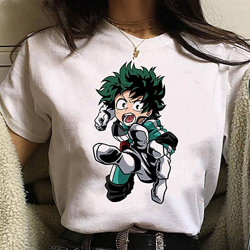 

Inspired by My Hero Academia / Boku No Hero Cosplay Anime Cartoon Polyester / Cotton Blend Print Harajuku Graphic Kawaii T-shirt For Women's / Men's