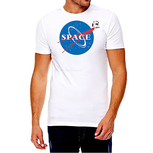 

Men's Unisex Tee T shirt Hot Stamping Graphic Prints Letter Plus Size Print Short Sleeve Casual Tops Cotton Basic Fashion Designer Big and Tall White