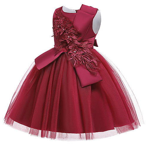 

Princess Dress Party Costume Flower Girl Dress Girls' Movie Cosplay Christmas New Year's Red Green Dark Blue Dress Christmas Halloween Children's Day Polyester / Cotton