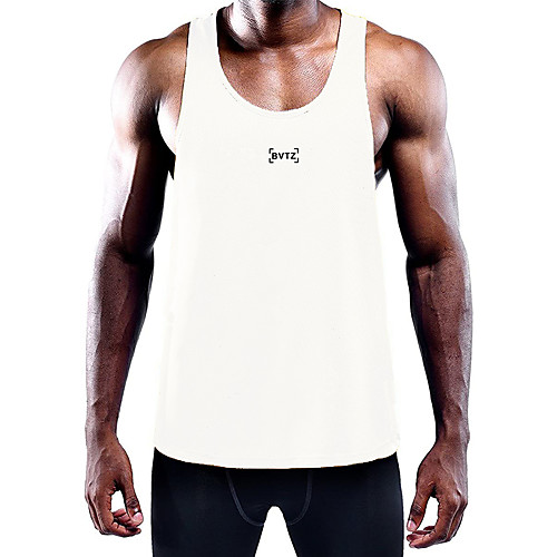 

Men's Unisex Tank Top Vest Undershirt Letter Plus Size Sleeveless Casual Tops Cotton Basic Fashion Designer Big and Tall White Black Wine