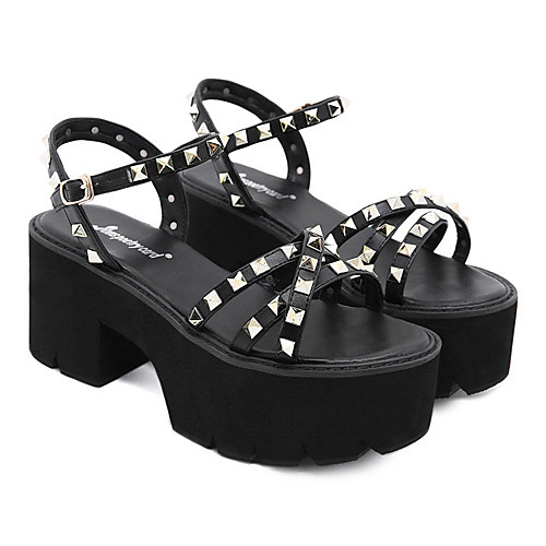 

Women's Heels High Heel Microfiber Solid Colored Black