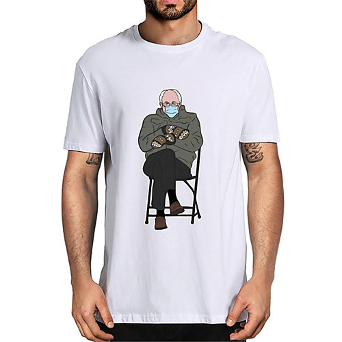 

Men's Unisex Tee T shirt Hot Stamping Cartoon Graphic Prints Portrait Plus Size Print Short Sleeve Casual Tops Cotton Basic Fashion Designer Big and Tall White Black Wine