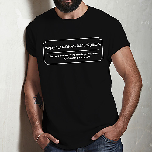 

Men's Unisex Tee T shirt Hot Stamping Graphic Prints Letter Plus Size Print Short Sleeve Casual Tops Cotton Basic Fashion Designer Big and Tall Black