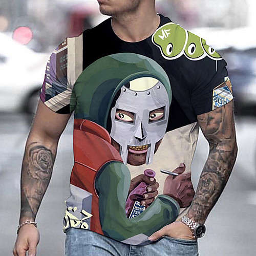 

Men's Tee T shirt 3D Print Anime Graphic Prints Print Short Sleeve Daily Tops Casual Designer Big and Tall Black
