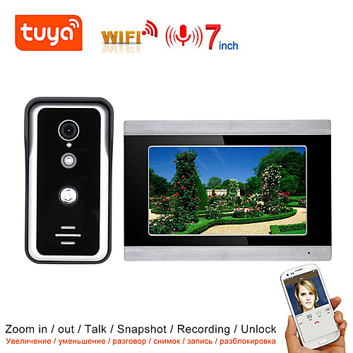 

TUYA Video Intercom WIFI Video Door Phone System Home Intercom with 7 Inch Touch Screen Display AHD 1080P Doorbell