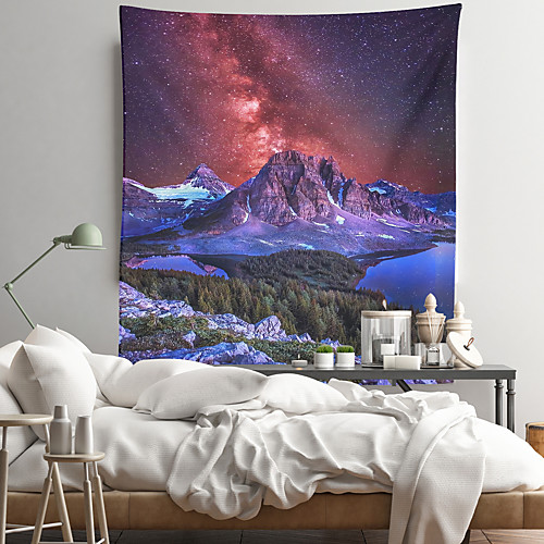 

Mountain Mystery Fantasy Wall Tapestry Art Decor Blanket Curtain Hanging Home Bedroom Living Room Decoration Polyester