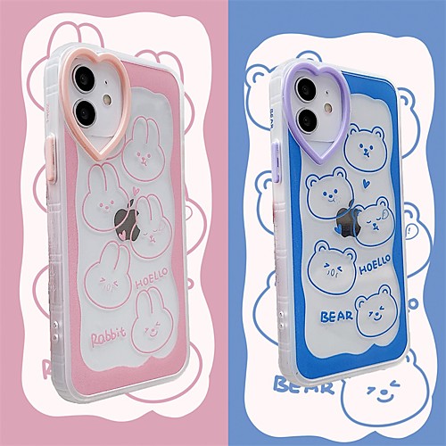 

Phone Case For Apple Back Cover iPhone 12 Pro Max 11 SE 2020 X XR XS Max 8 7 Shockproof Dustproof Cartoon Animal TPU