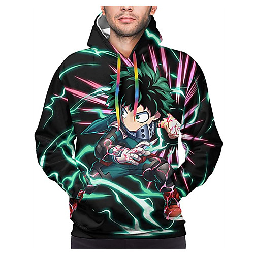 

Inspired by My Hero Academia / Boku No Hero Midoriya Izuku Cosplay Costume Hoodie Terylene 3D Printing Hoodie For Women's / Men's