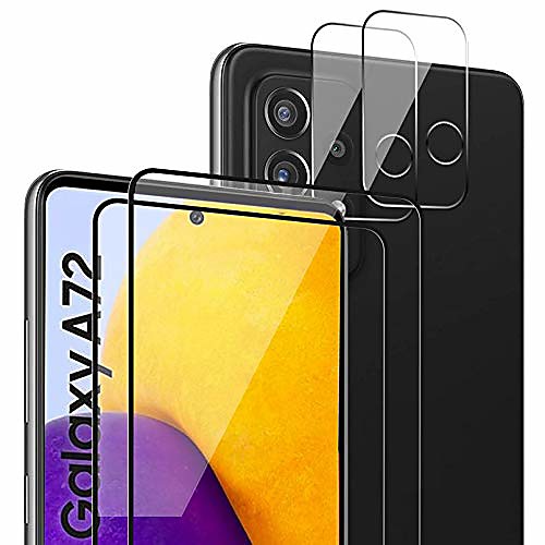 

Phone Screen Protector For SAMSUNG S21 S21 Plus S21 Ultra Galaxy A32 Galaxy A52 Tempered Glass 4 pcs High Definition (HD) Scratch Proof Front & Camera Lens Protector Phone Accessory